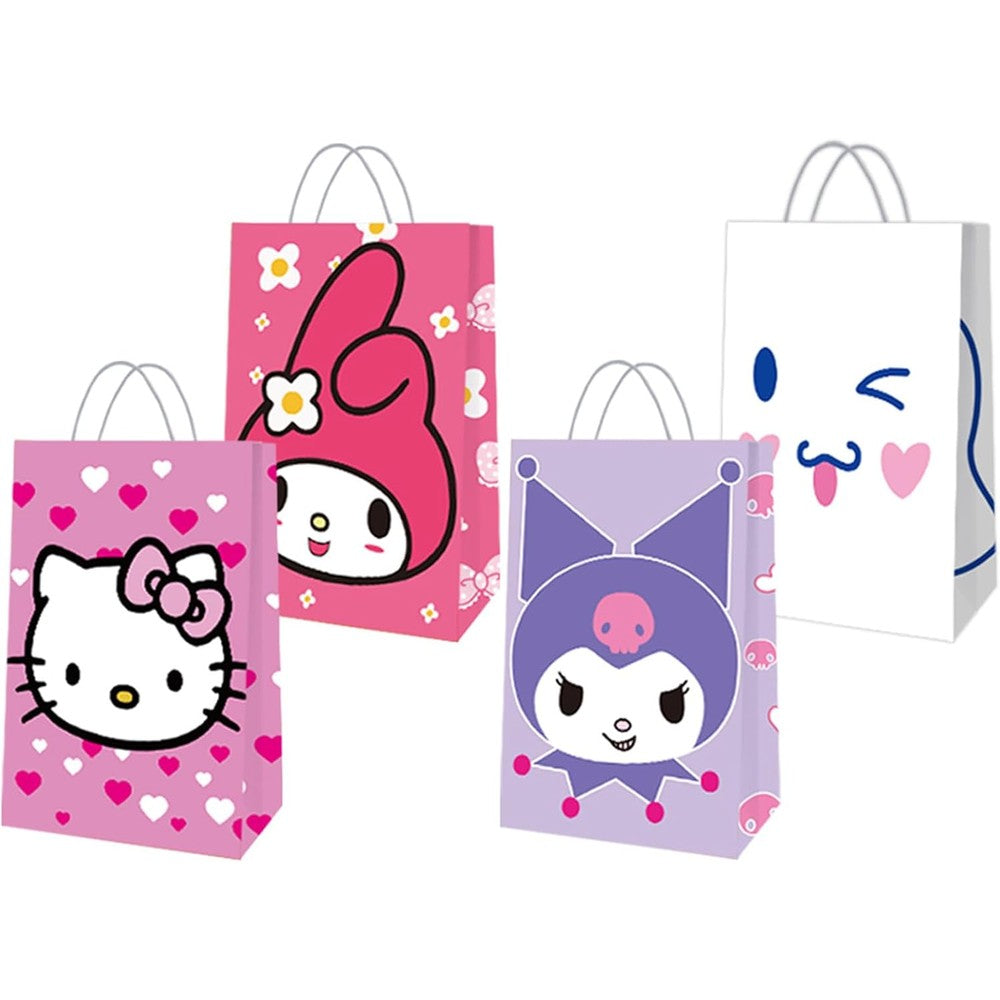 Winawing 12 pieces cute cartoon party favor bags front view