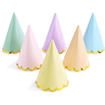 Canrevel pastel party hats front view
