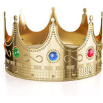 Crown Display Gold Royal Queen And King Crown front view