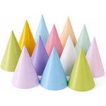 Fvumhlaoog Pre-Assembled Pastel Party Hats front view