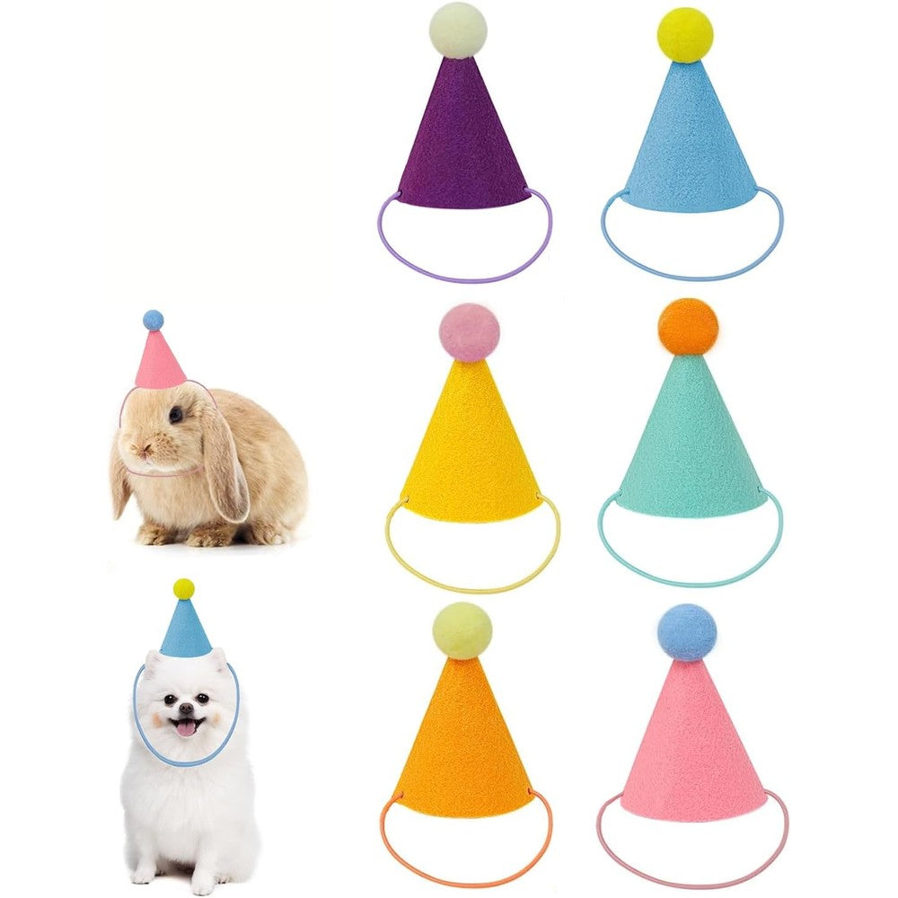 Muccibi mini party hats for stuffed animals front view