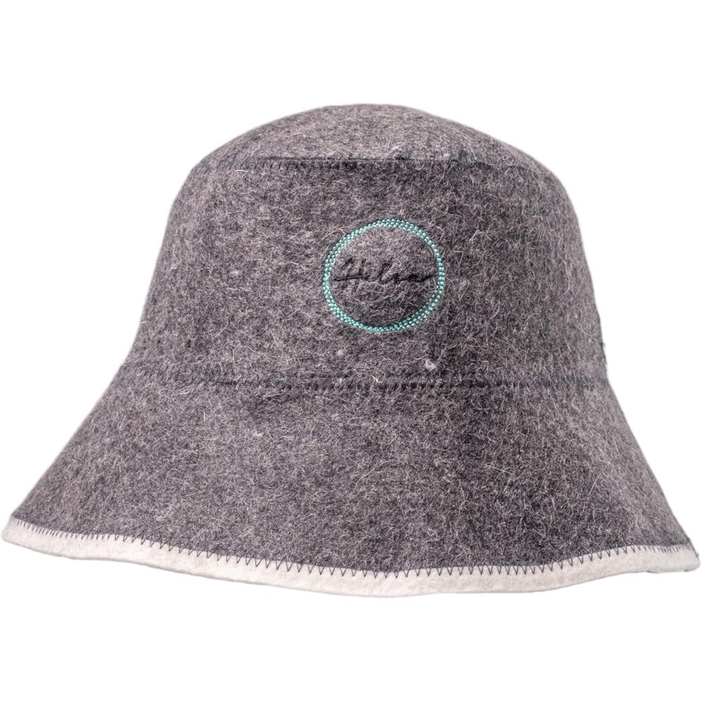 Halsa natural wool sauna hat front view