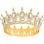 Papoopy Crown for Women front view with golden rhinestones