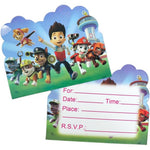 CSXCLYA Paw Patrol children birthday party invitations front view showing Ryder and rescue pups design