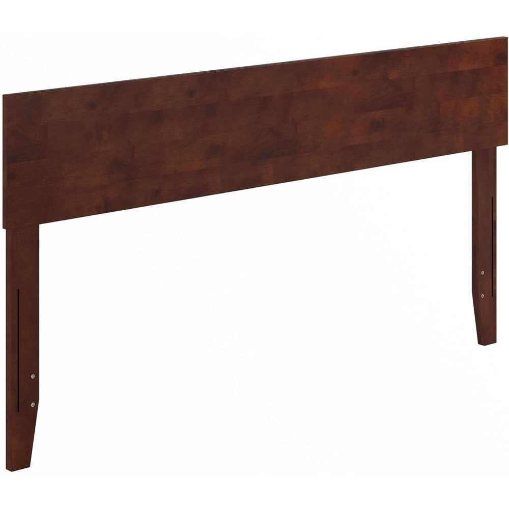 AFI Orlando modern solid wood headboard front view in walnut finish