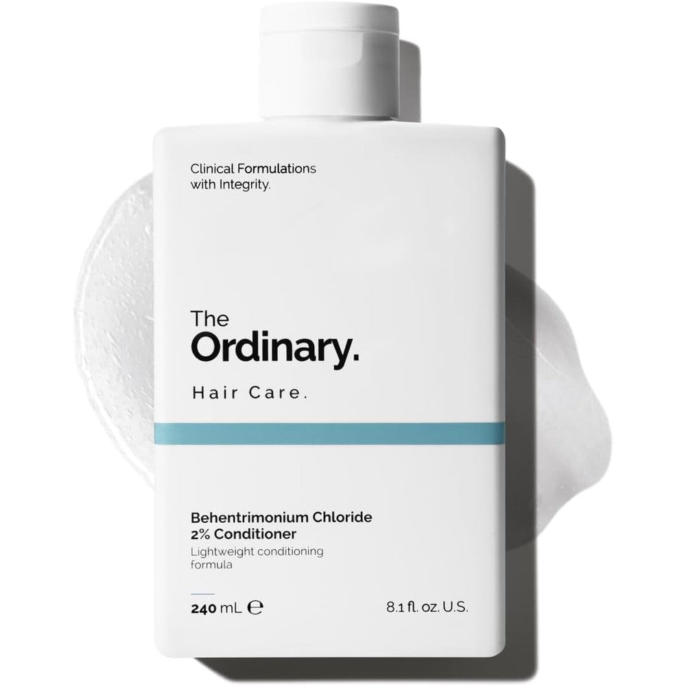 The Ordinary behentrimonium chloride 2% best hair conditioner bottle showing white creamy liquid