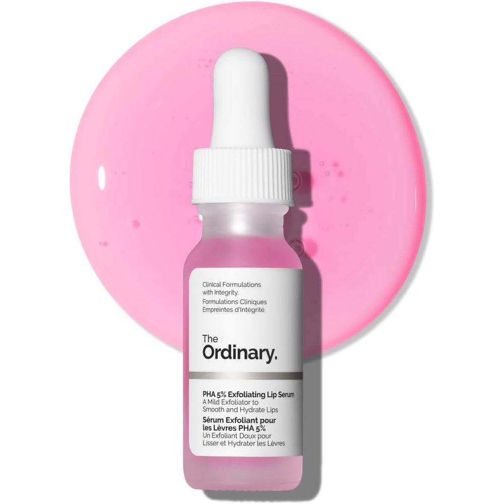 The Ordinary PHA 5% Exfoliating Lip Serum for smoothing dry and chapped lips overnight