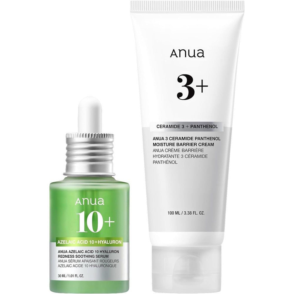 Anua Soothing and Barrier Support Duo front view packaging for Korean glass skin routine