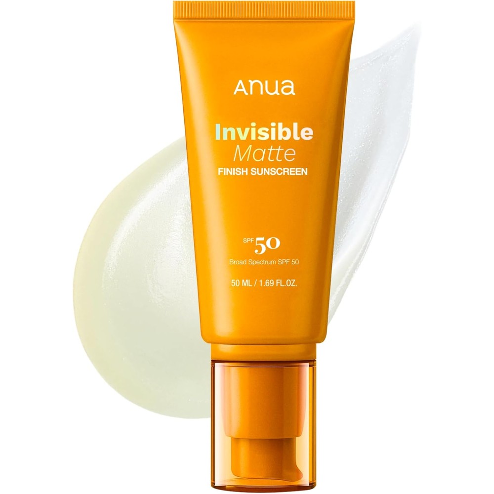 Anua Invisible Matte Finish Sunscreen tube front view for UV protection