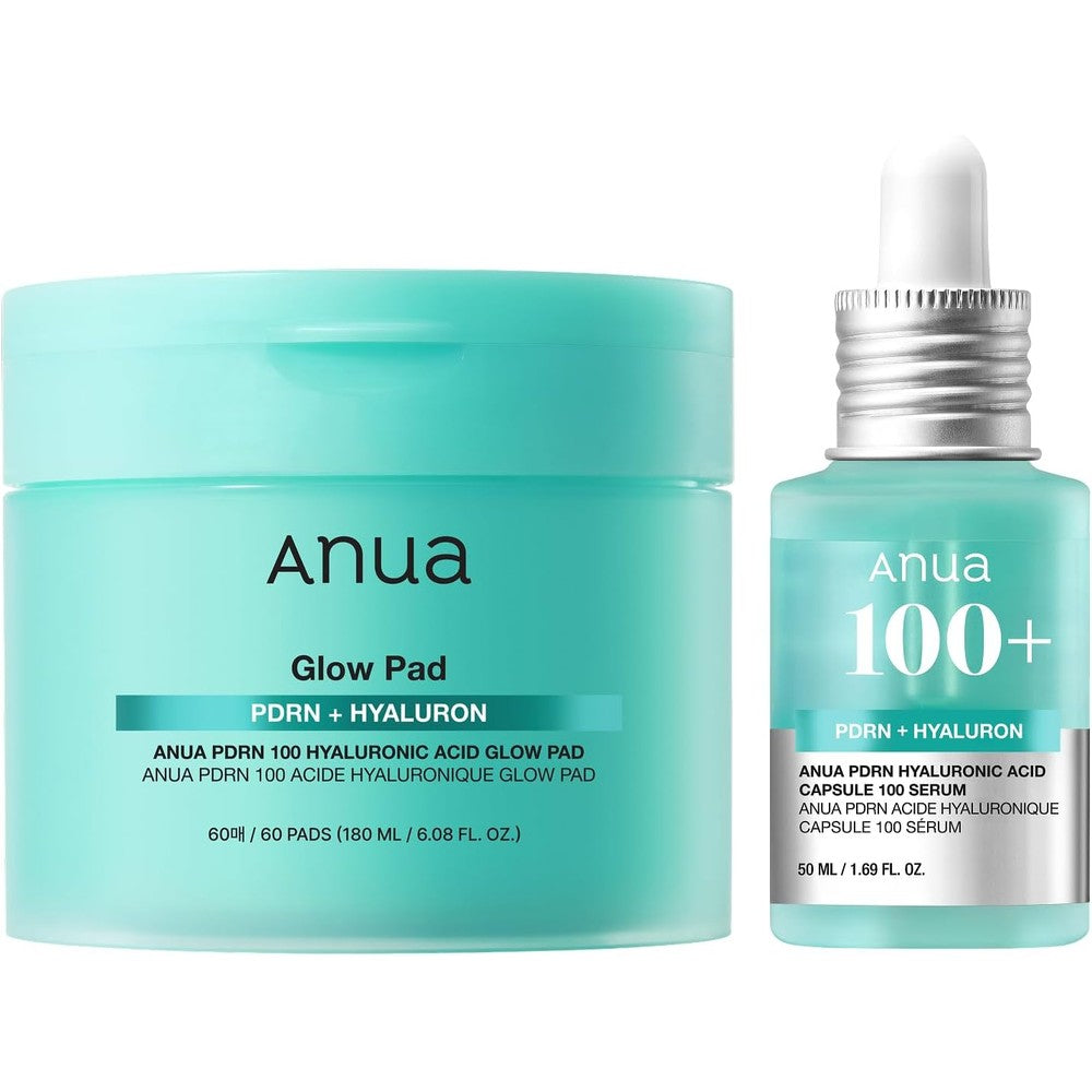 Anua PDRN Deep Hydrating Prep and Boost Duo front packaging view for glass skin