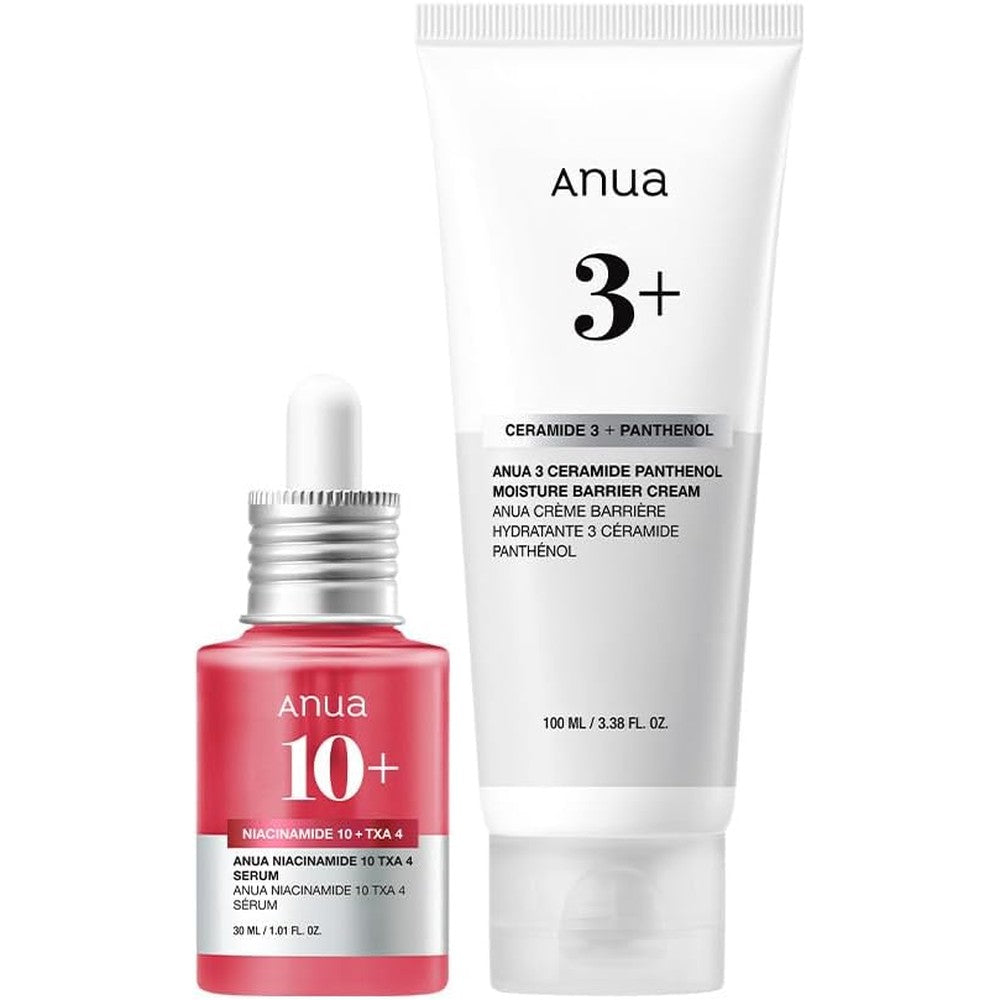Anua Essential Daily Moisturizing Duo front view skincare set for Korean glass skin
