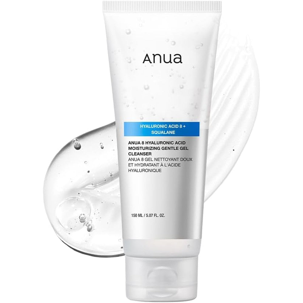 Anua 8 Hyaluronic Acid Moisturizing Gentle Gel Cleanser front view for daily hydration