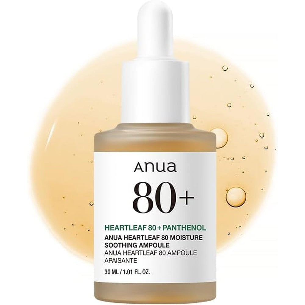 Anua Heartleaf 80 Soothing Ampoule front view of the 30ml bottle for glass skin.