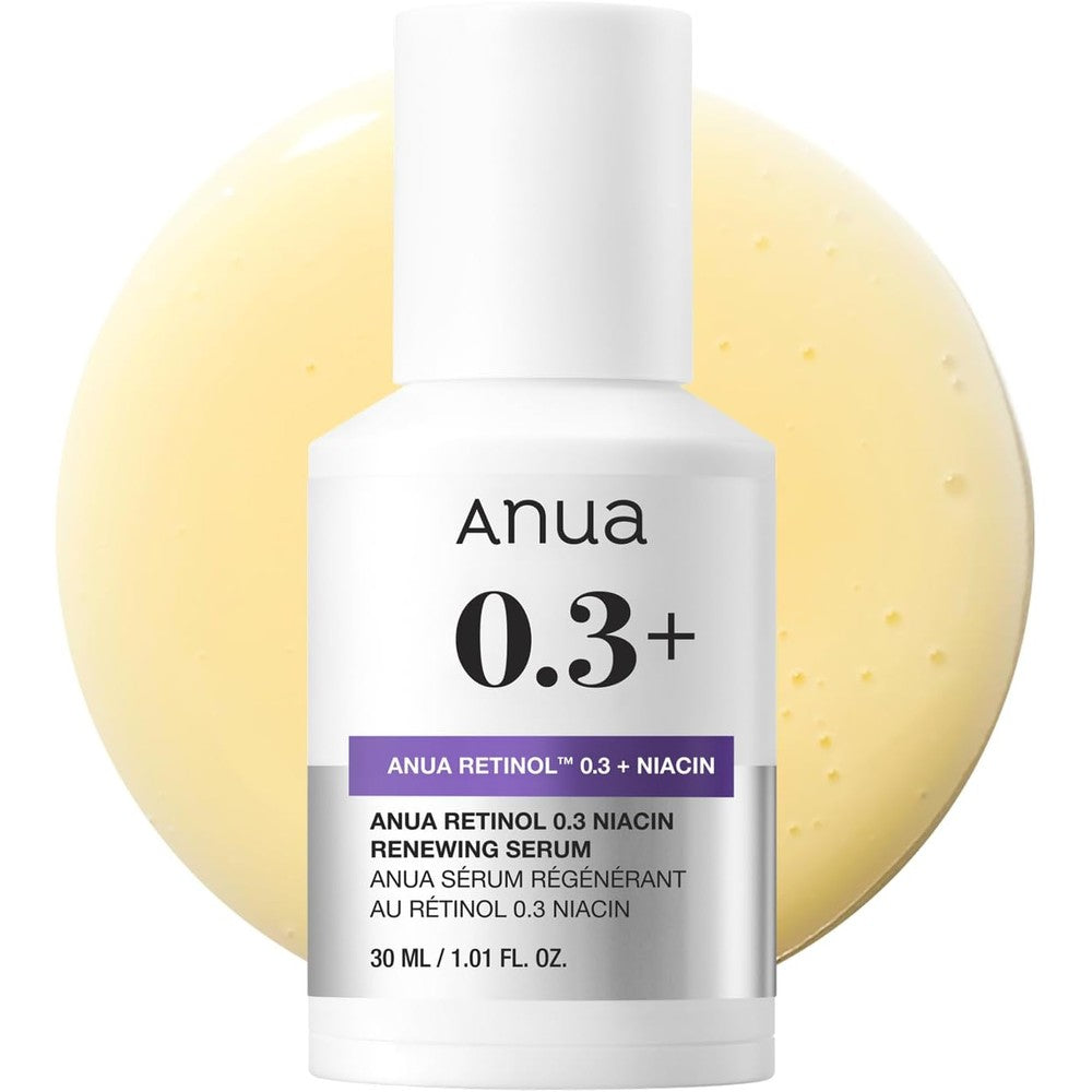 Anua Retinol 0.3 Niacin Renewing Serum front view for anti aging skincare