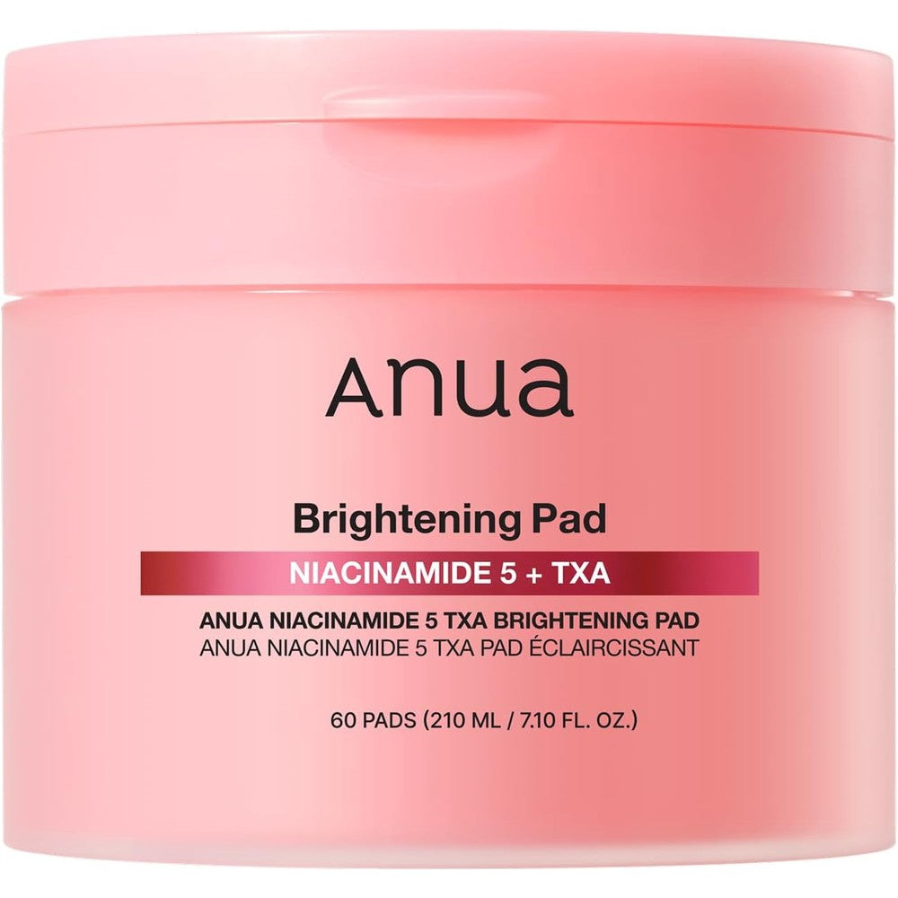 Anua Niacinamide 5 TXA Brightening Toner Pads jar front view for hyperpigmentation care