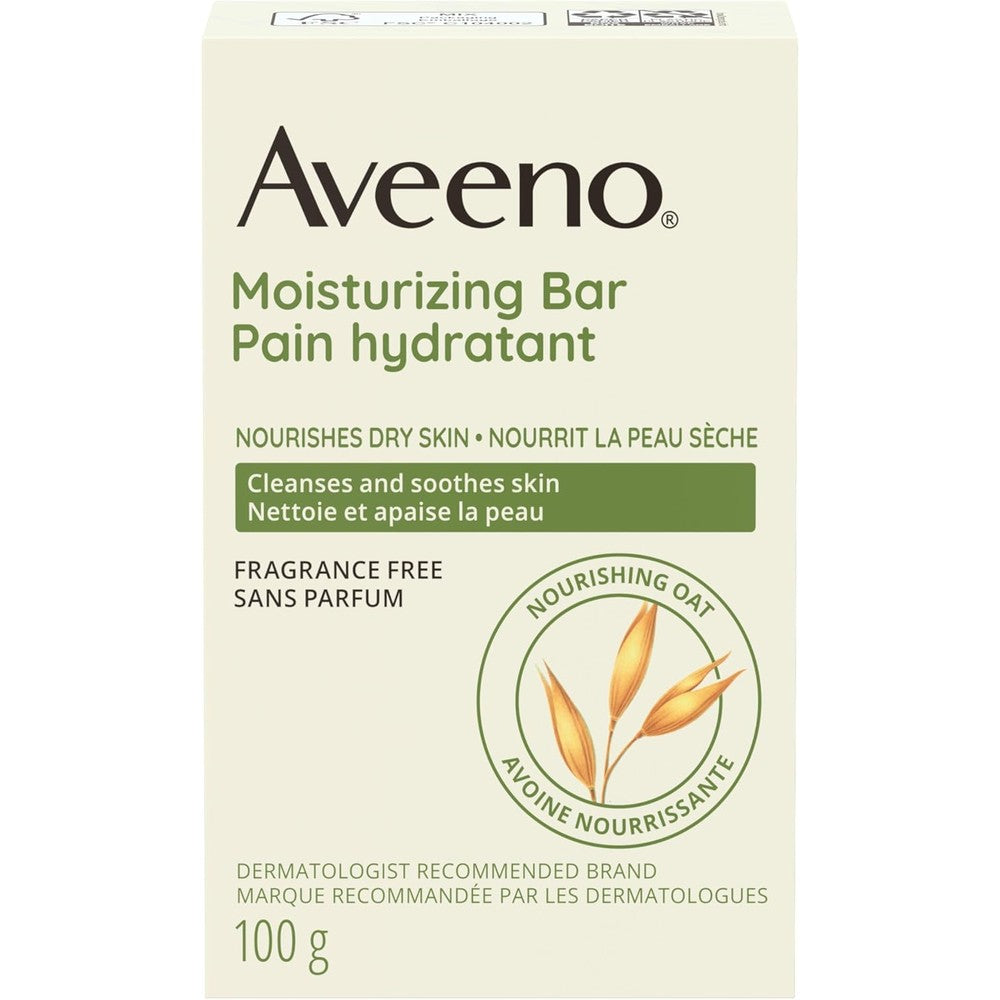 Aveeno Active Naturals Moisturizing Bar For Dry And Sensitive Skin With Nourishing Oatmeal Pack Of One 100 Grams