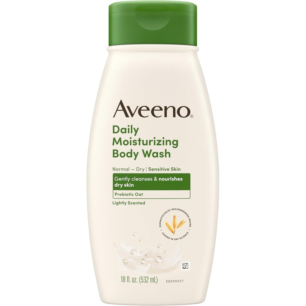 Aveeno Daily Moisturizing Body Wash with prebiotic oat for dry skin