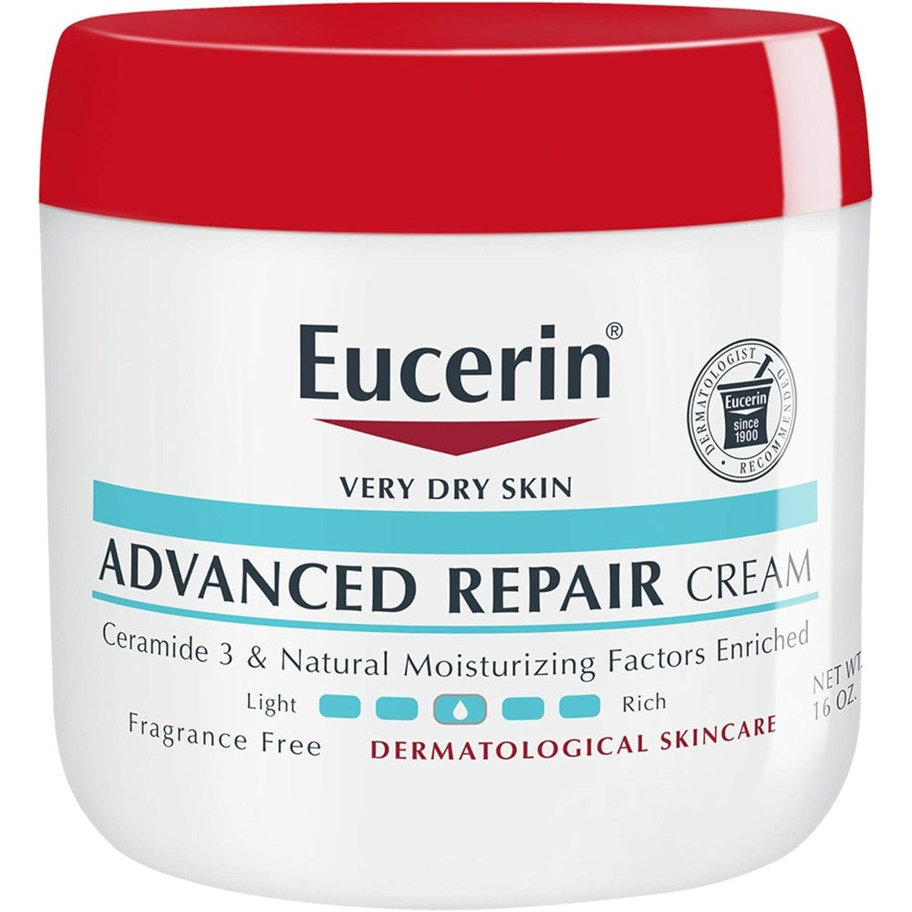 Eucerin Advanced Repair Cream 16 Ounce jar front view