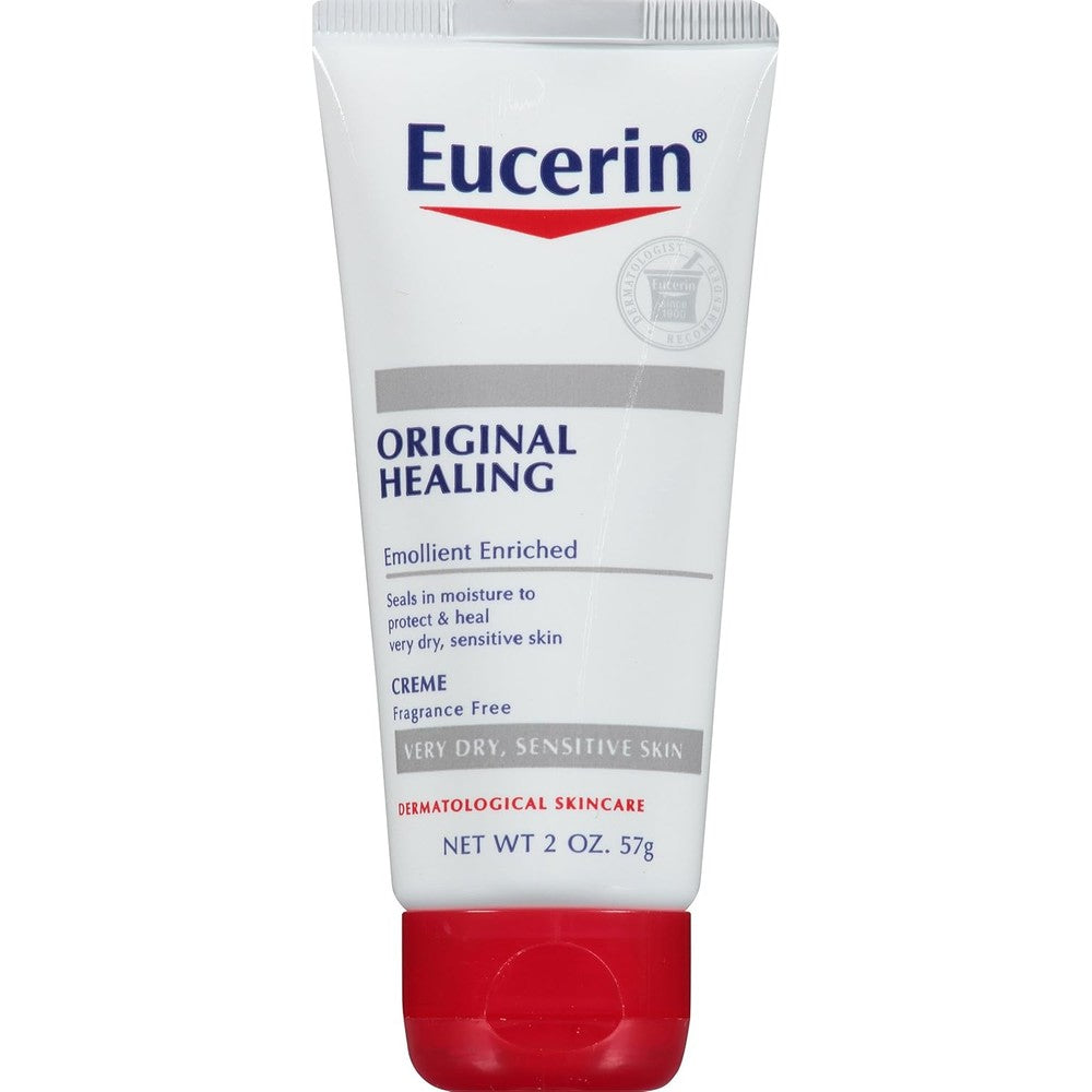 Eucerin Original Healing Cream 2 Ounce tube front view for dry skin