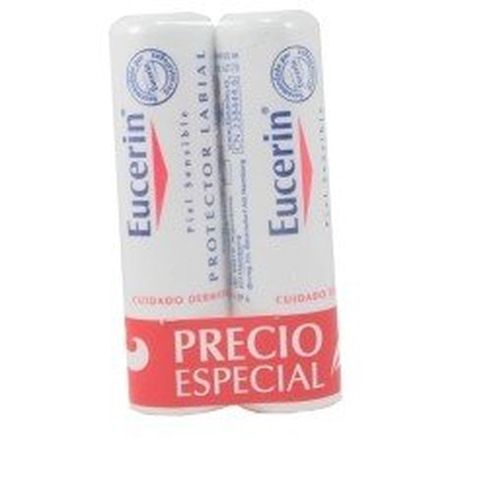 Eucerin Lip Active Pack of Two front view authentic imported USA lip balm for sensitive dry lips