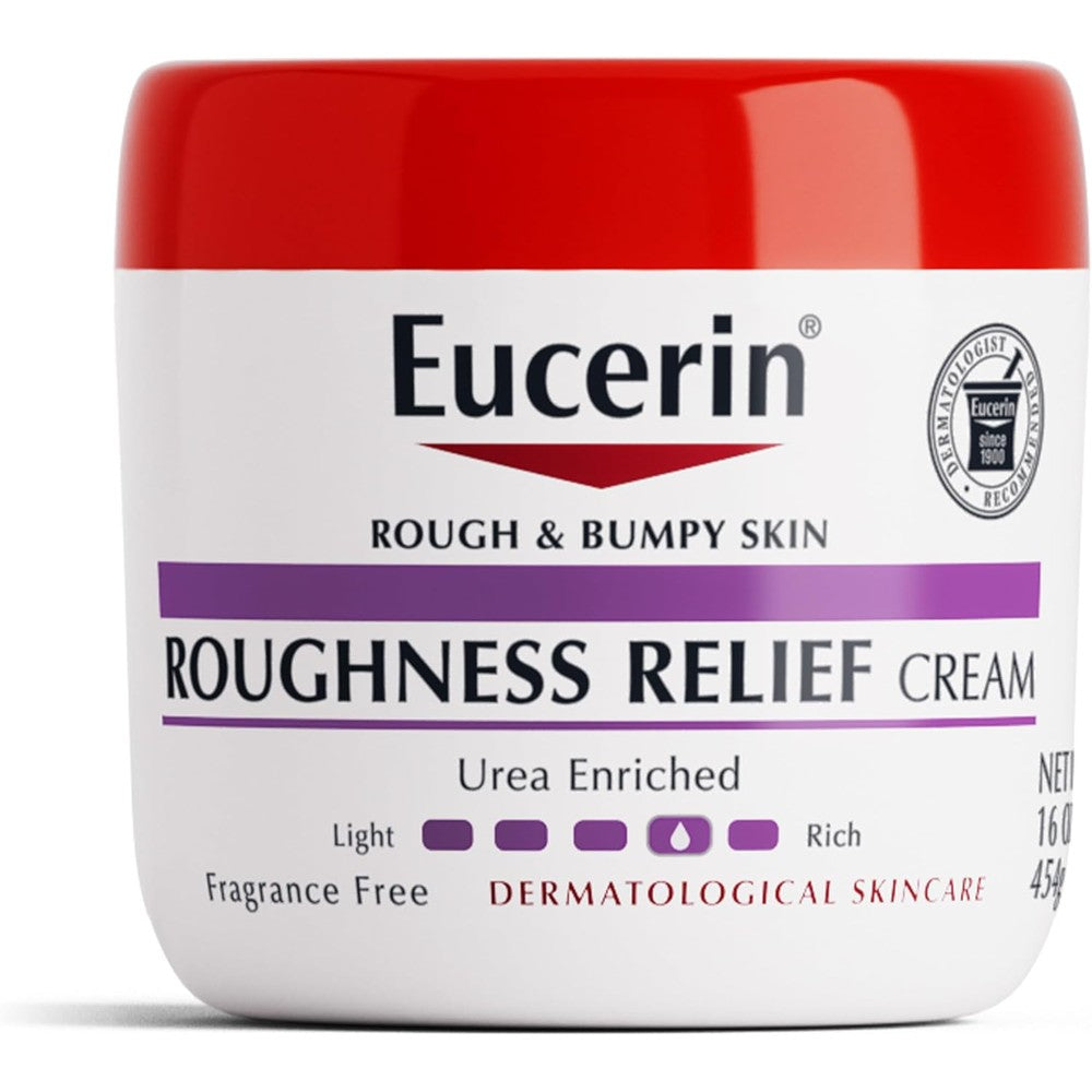Eucerin Roughness Relief Body Cream 16 Ounce Jar front view