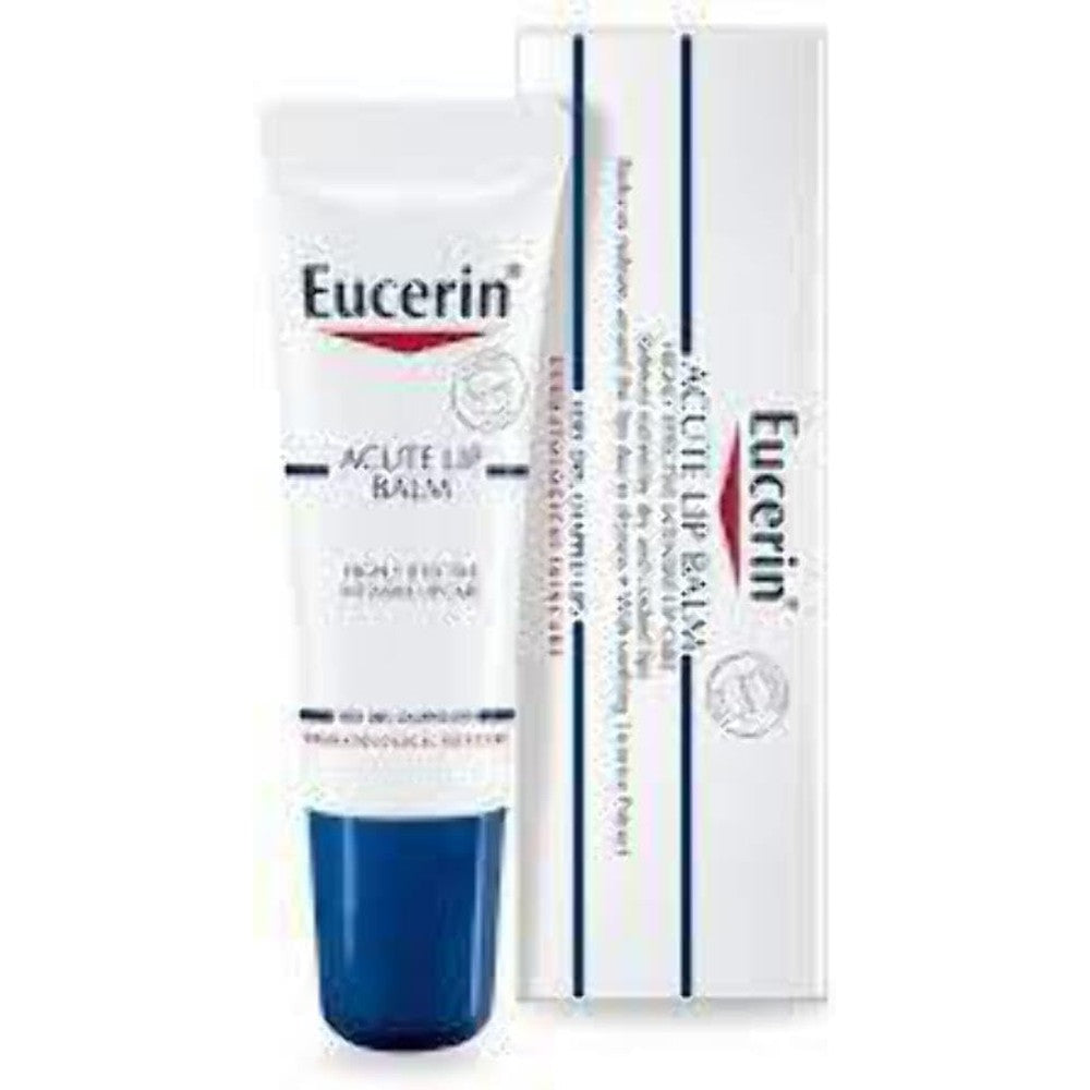 Eucerin Dry Skin Intensive Lip Balm 10ml front view for cracked lips treatment
