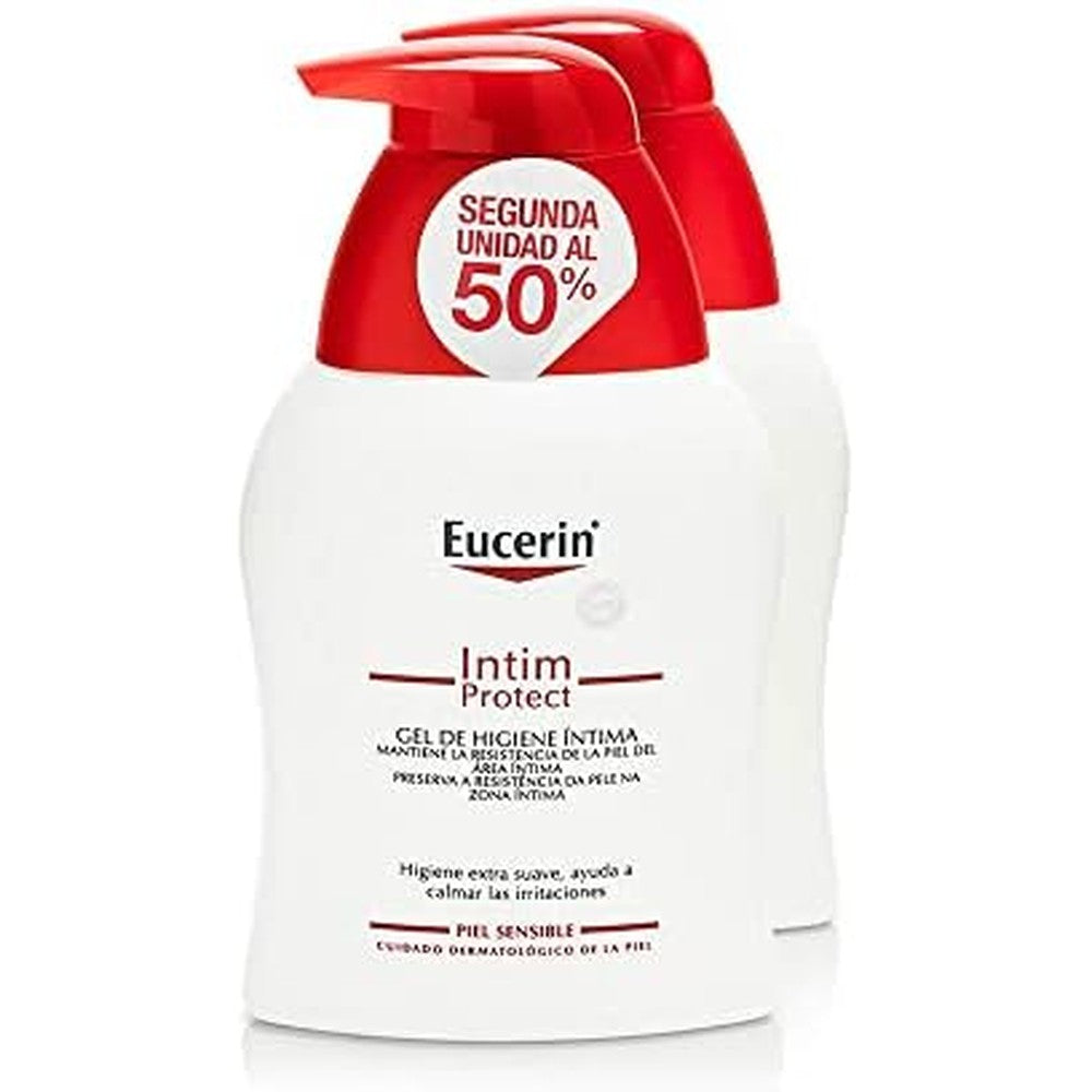 Eucerin Intim Protect Intimate Hygiene Gel Double Pack front view gentle feminine cleanser