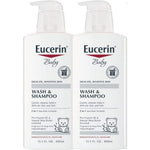 Eucerin Baby Wash and Shampoo 2 in 1 bottle front view