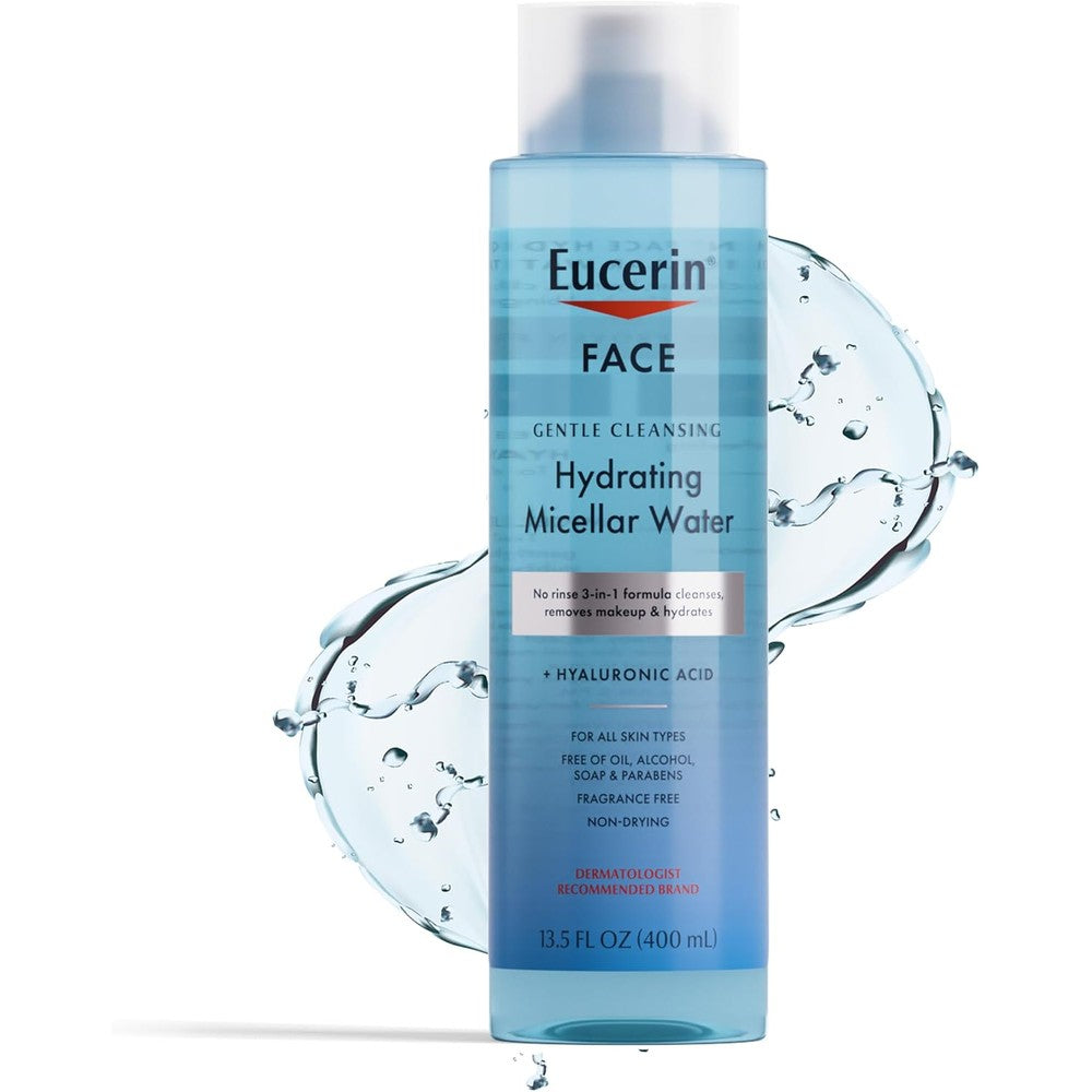 Eucerin Face Gentle Cleansing Hydrating Micellar Water bottle front view