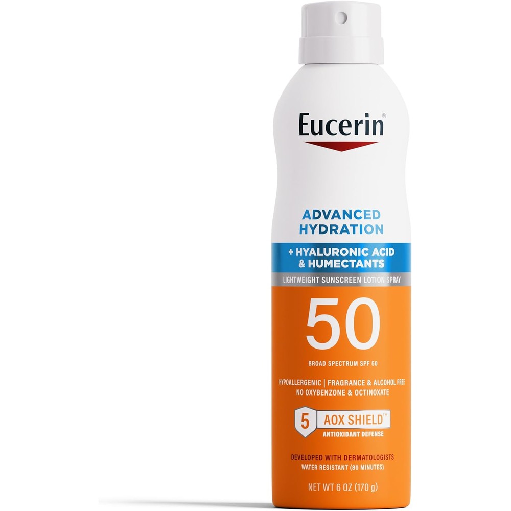 Eucerin Advanced Hydration Sunscreen Spray bottle front view