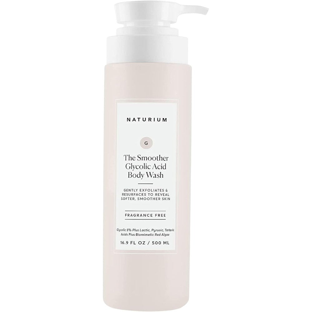 Naturium The Smoother Glycolic Acid Exfoliating Body Wash bottle front view