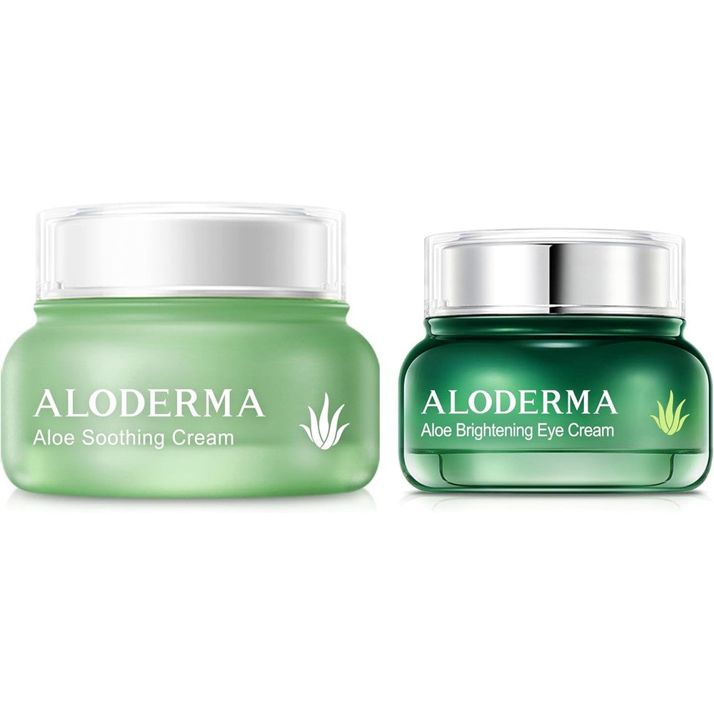 Aloderma Aloe Cream Set 2 pieces front packaging view for fresh skin hydration.