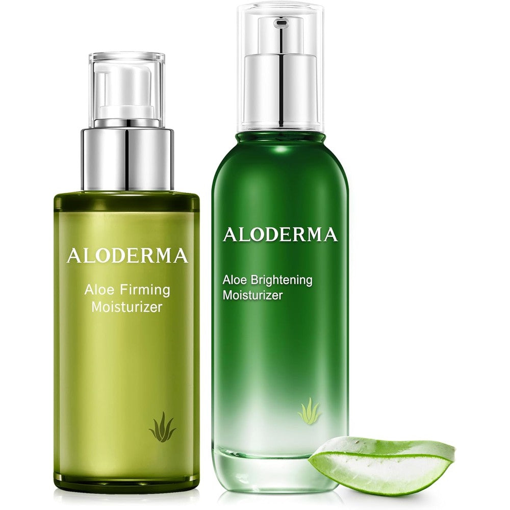 Aloderma Aloe Face Moisturizer Set front view packaging