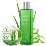 Aloderma brand 2 piece hydrating aloe vera gel set with skin hydrator toner