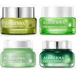 Aloderma brand 4 piece face cream set for hydrating firming and brightening skin