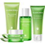 Aloderma Essential Aloe Hydrating Skin Care Set with Gel & Cream | 4 Pieces