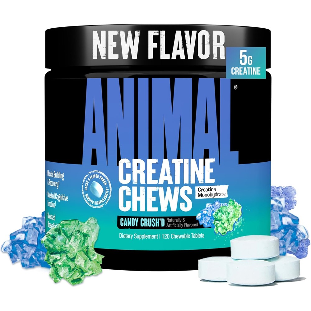 Animal Pak Creatine Chews Candy Crushd front packaging view