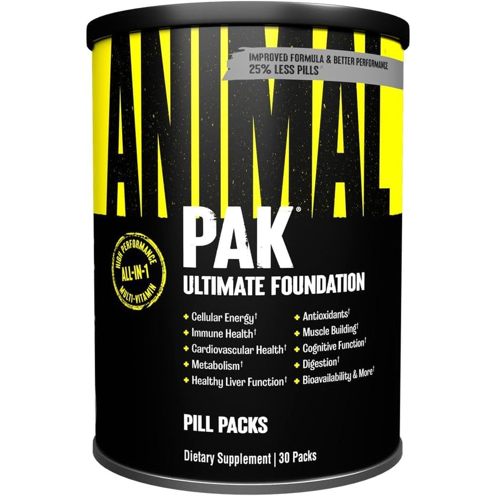 Animal Pak daily multivitamin 30 count front view packaging