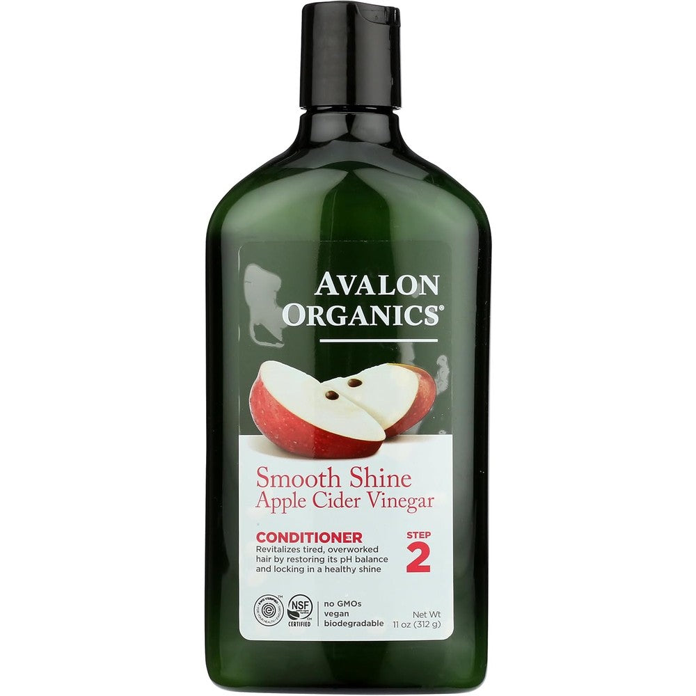 Avalon Organics Conditioner Apl Cidr Smth, 11 fl oz