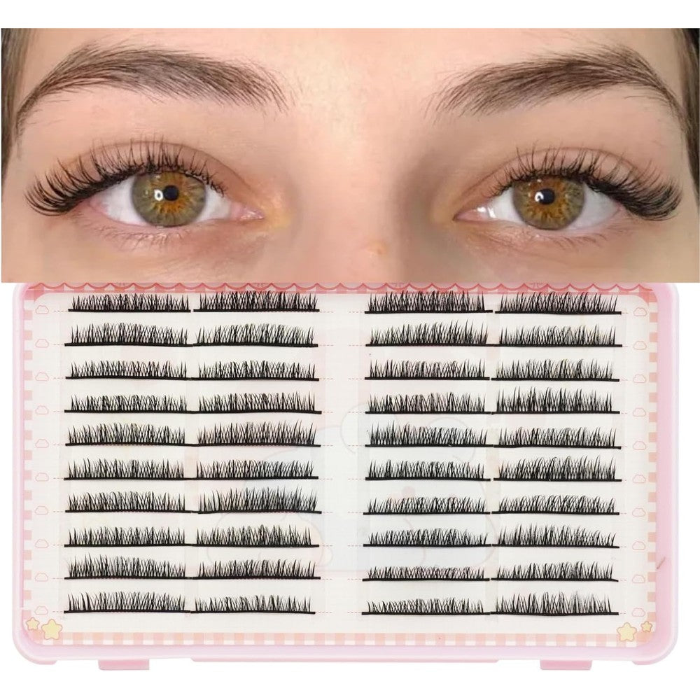 OGoeesy Lashes 20 Pairs Style R02 front view showing wispy texture.