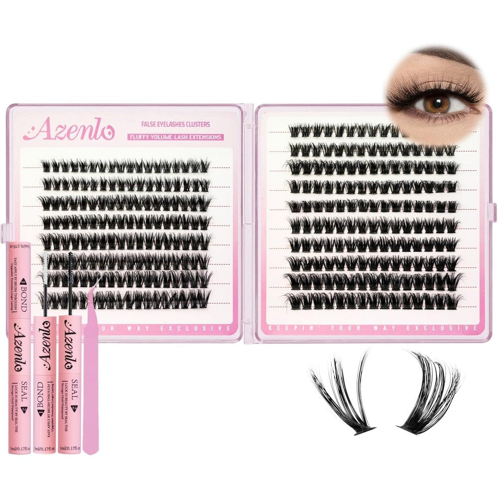 Wendy Lashes 30D and 40D Fluffy Lash Clusters Kit front view for DIY extensions.