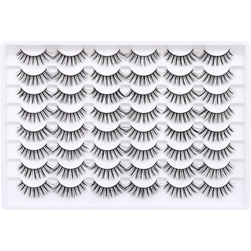 Azenlo 24 pairs false eyelashes front view multipack
