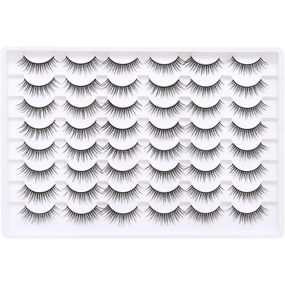 INSTANT Azenlo 24 pairs faux mink lashes tray front view for volume