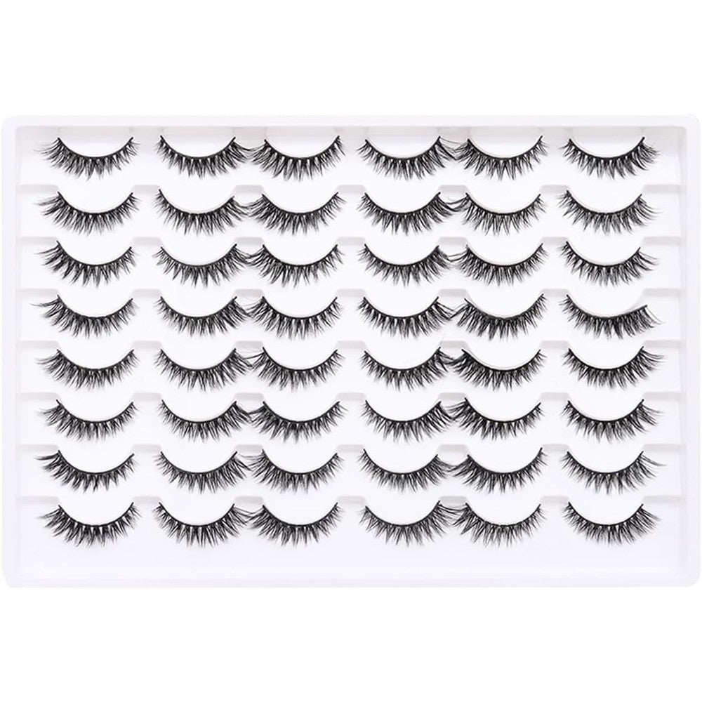 Kiromiro 24 Pairs Faux Mink Lashes front view bulk pack