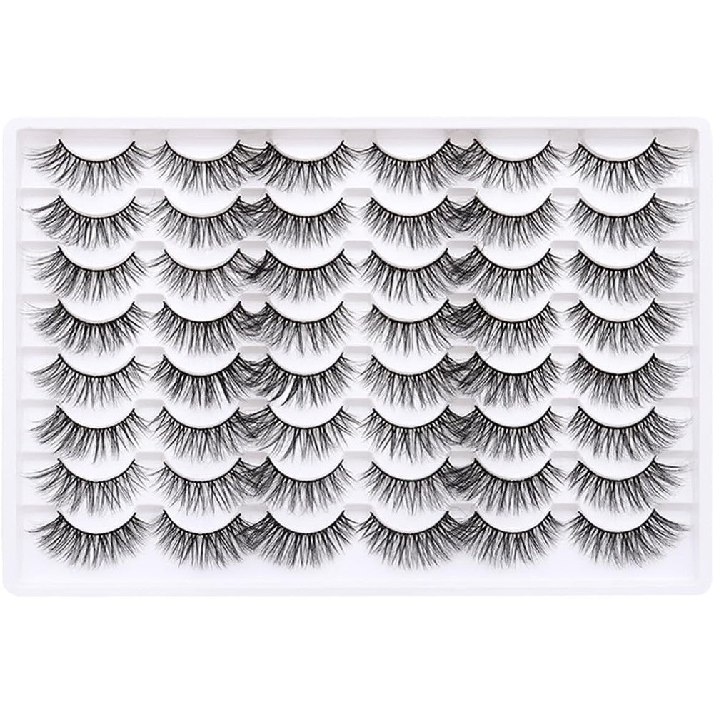 Azenlo 24 pairs faux mink lashes front view pack