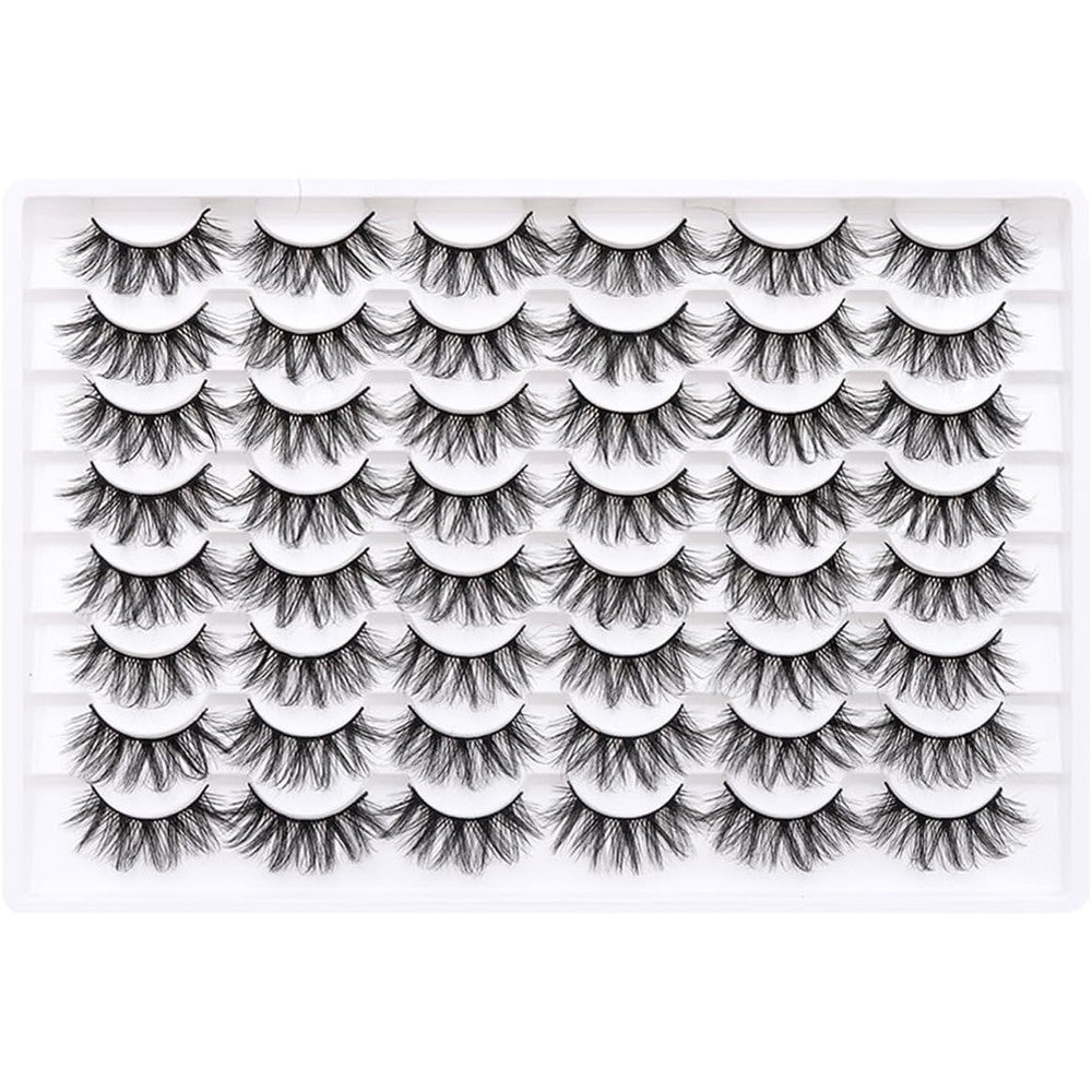 Kiromiro 24 Pairs Faux Mink Lashes Style 056 front view in packaging.