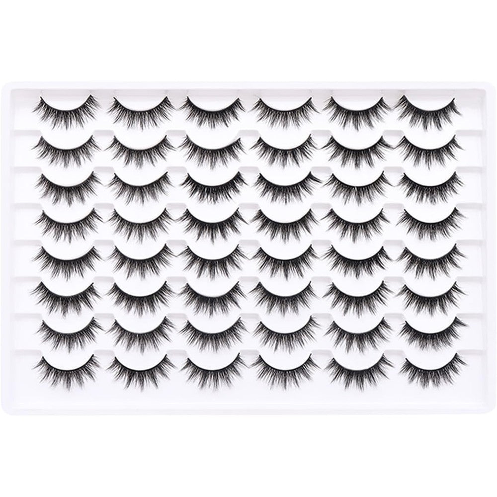TNFVLONEINS 24 pairs faux mink lashes front view bulk pack