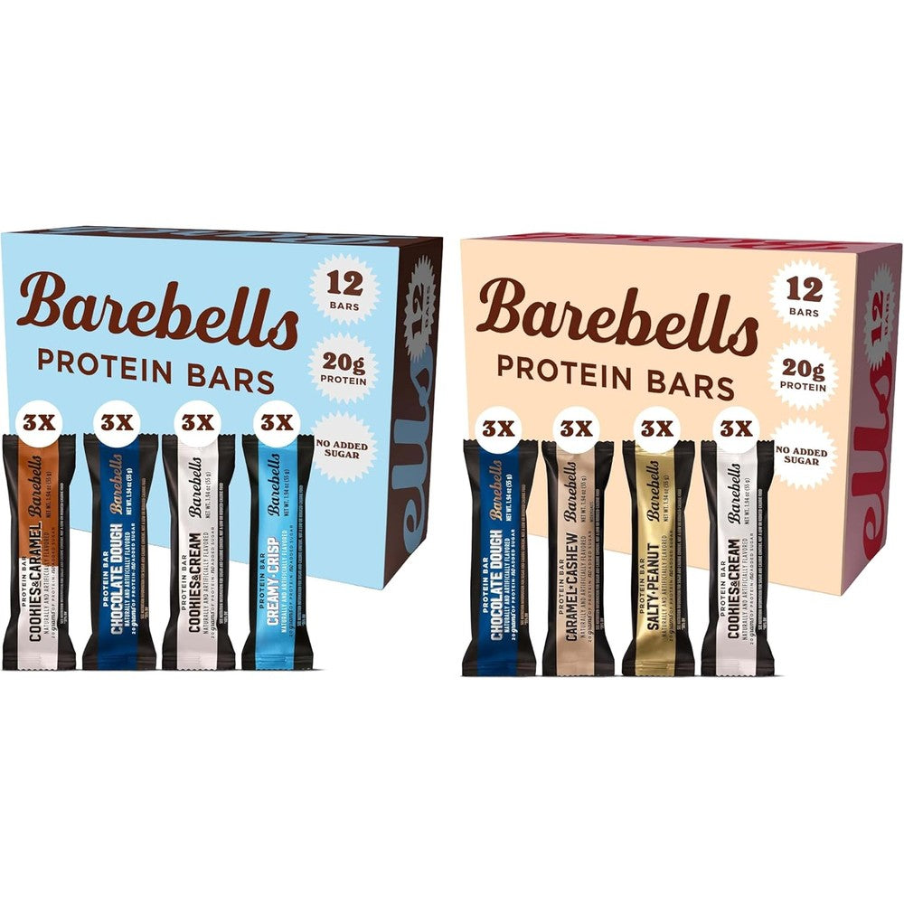 Barebells Ultimate Variety Pack front view showing twenty four protein bars box