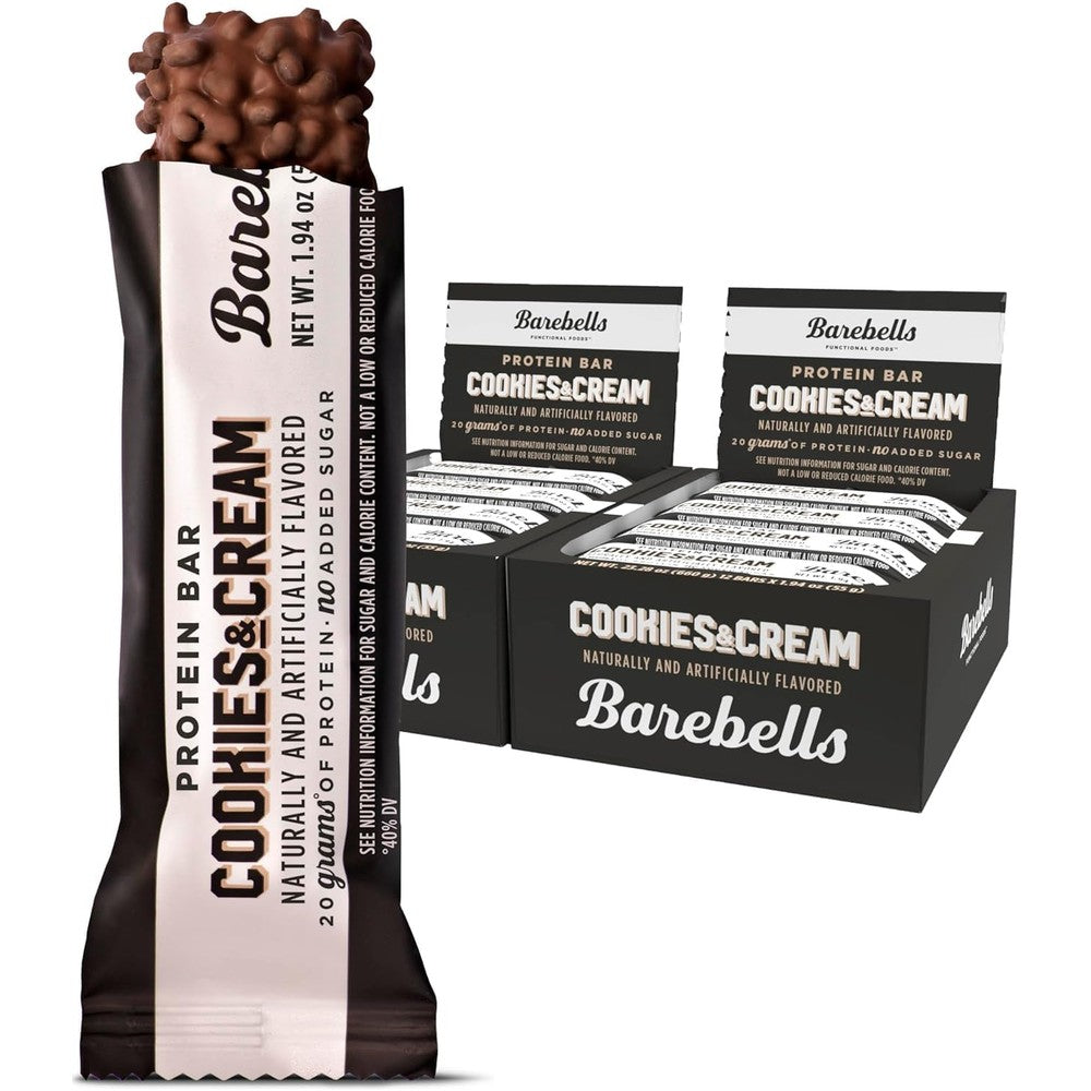 Barebells Protein Bars Cookies and Cream front view package