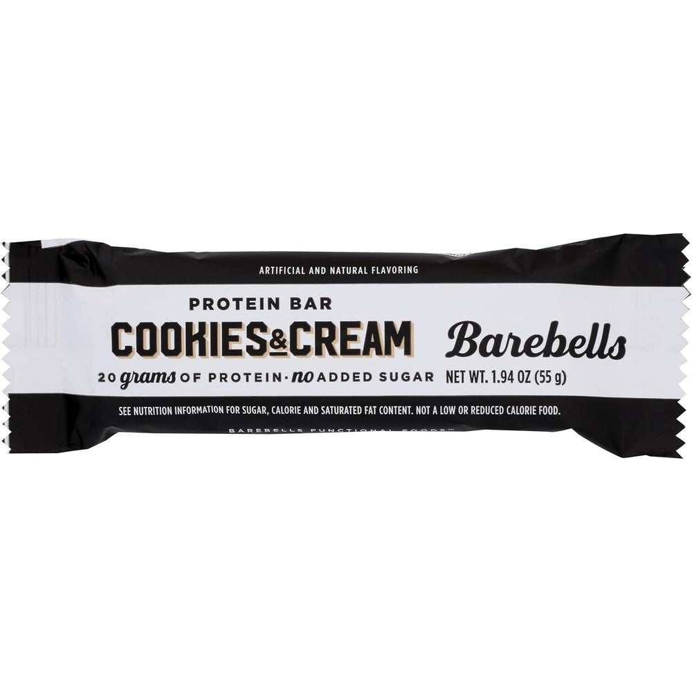 Barebells Cookies and Cream Protein Bar front packaging view